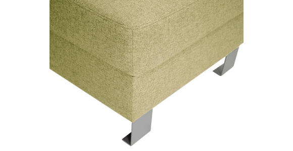 HOCKER Webstoff Grün  - Silberfarben/Grün, Design, Textil/Metall (62/41/62cm) - Xora