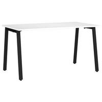 SCHREIBTISCH 140/80/75 cm  in Schwarz, Weiß  - Schwarz/Weiß, MODERN, Holzwerkstoff/Metall (140/80/75cm) - Novel