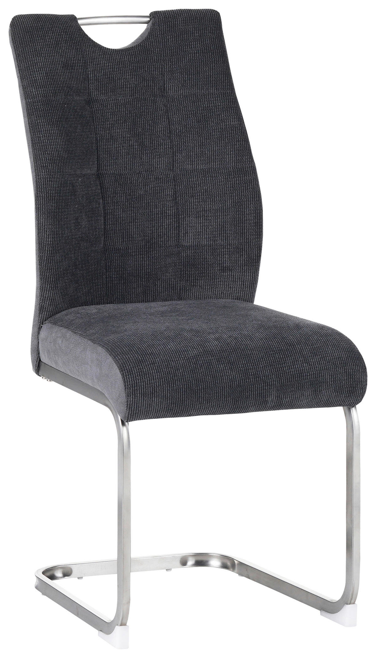 NIHAJNI STOL, kovina, tekstil siva  - barve kroma/siva, Design, kovina/tekstil (44/96/59cm) - Xora