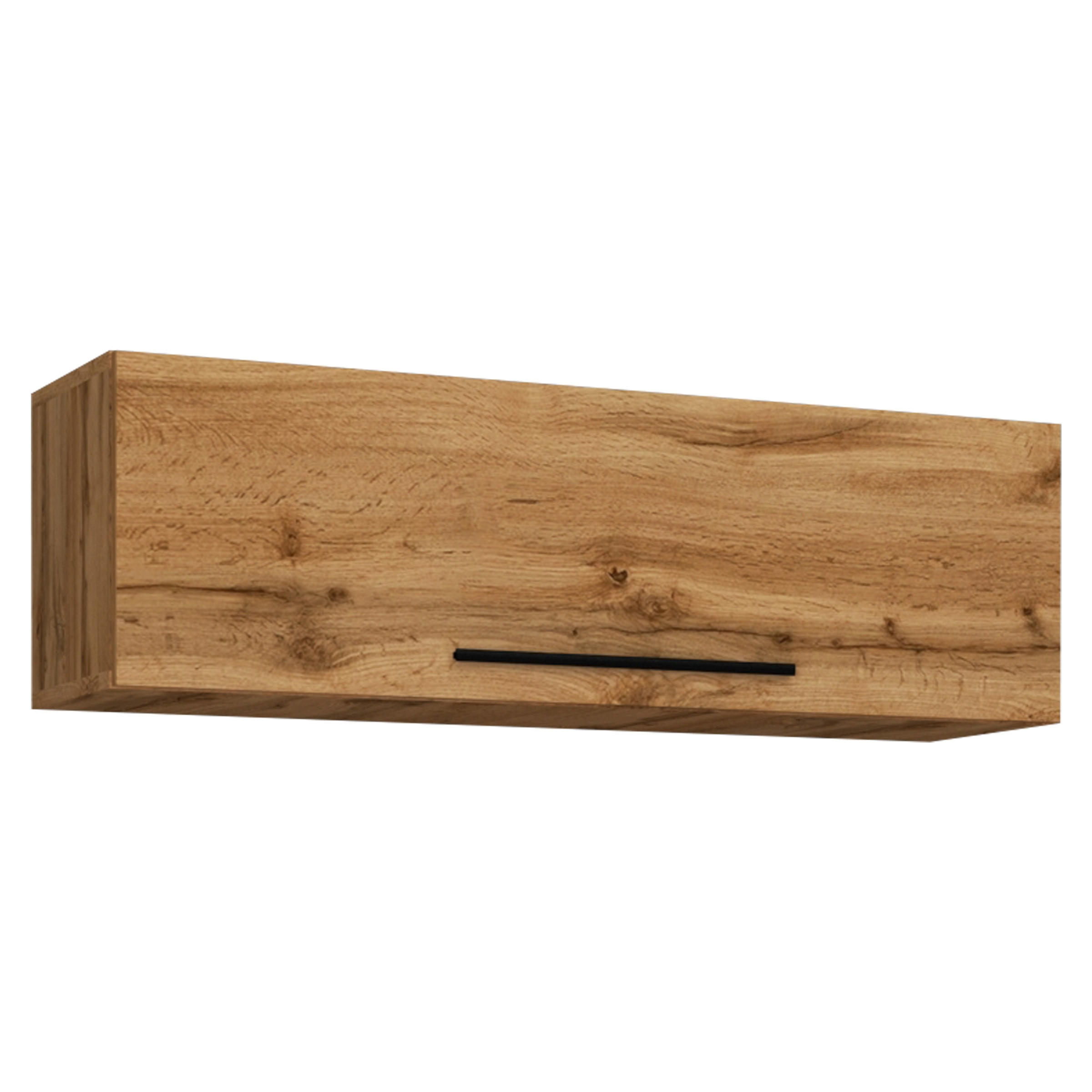 LOWBOARD  in 95/30/30 cm  - Honigeiche/Schwarz, MODERN, Holzwerkstoff/Metall (95/30/30cm) - MID.YOU
