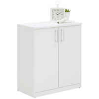 KOMMODE 72,0/84,0/36,0 cm  in Weiss  - Weiss/Silberfarben, Konventionell, Holzwerkstoff/Kunststoff (72,0/84,0/36,0cm) - Xora