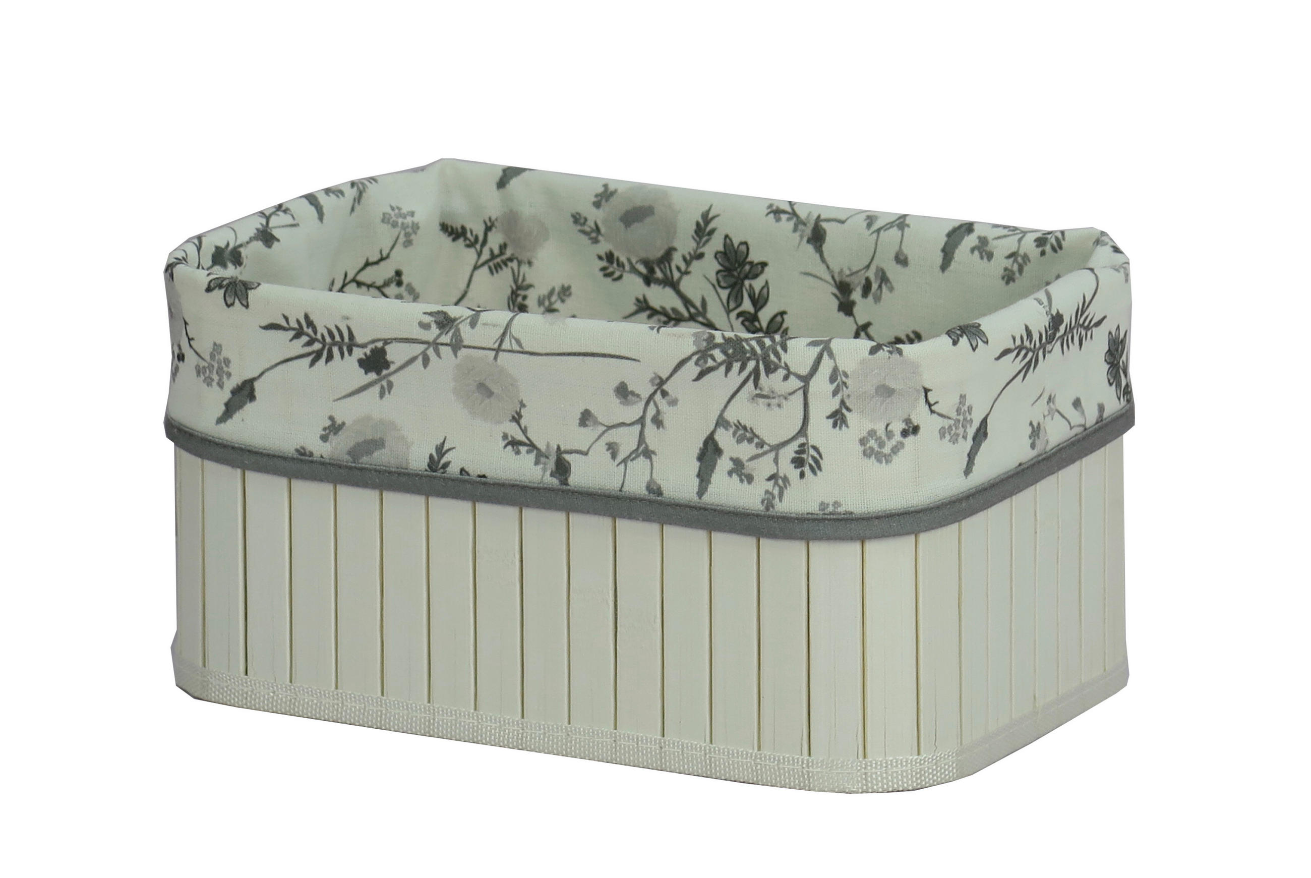 REGALKORB 28/18/13 cm   - Weiß, Basics, Holz/Textil (28/18/13cm) - Ambia Home