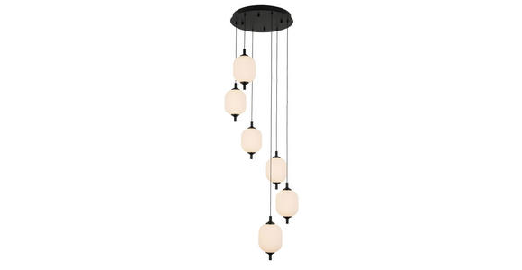 LED-HÄNGELEUCHTE 47/150 cm - Schwarz/Weiß, Trend, Kunststoff/Metall (47/150cm) - Novel