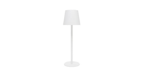 AKKU-TISCHLEUCHTE 11,5/36 cm - Weiß, Design, Kunststoff/Metall (11,5/36cm) - Novel