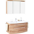 BADEZIMMER  in 100 cm  - Eichefarben/Weiß, KONVENTIONELL, Glas/Keramik (100cm) - Novel
