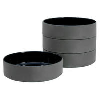 SET DJUPA TALLRIKAR Futuro 4 delar  - svart, Basics, keramik (19cm) - Creatable