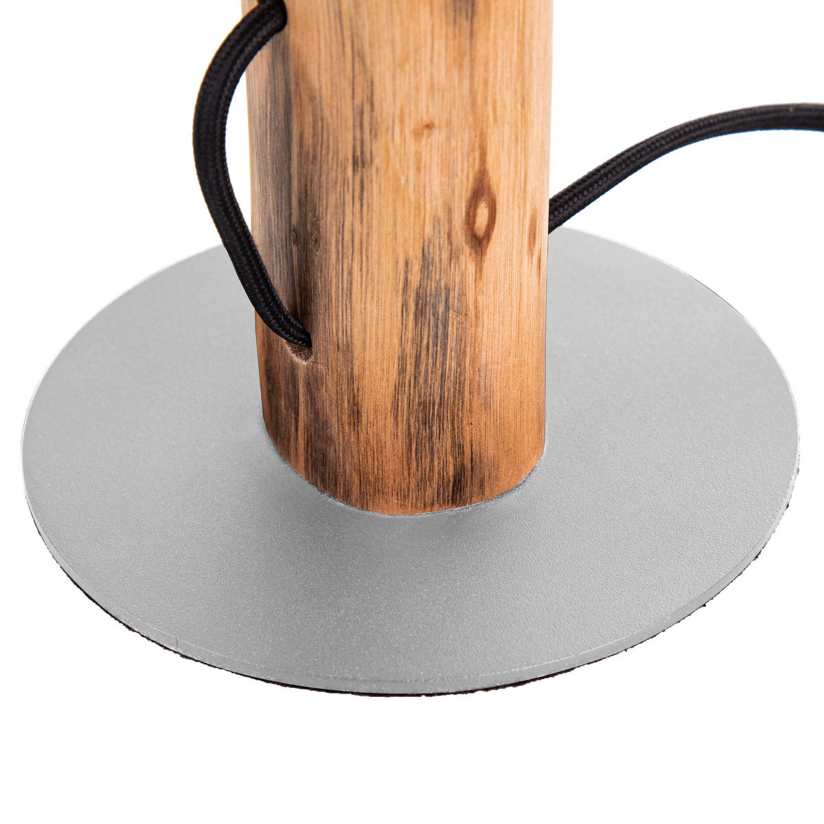 TISCHLEUCHTE 18/32,6 cm   - Weiß/Braun, Natur, Holz/Textil (18/32,6cm)