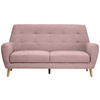 3-SITZER-SOFA Webstoff Rosa  - Eichefarben/Schwarz, Design, Holz/Kunststoff (200/105/84cm) - Carryhome