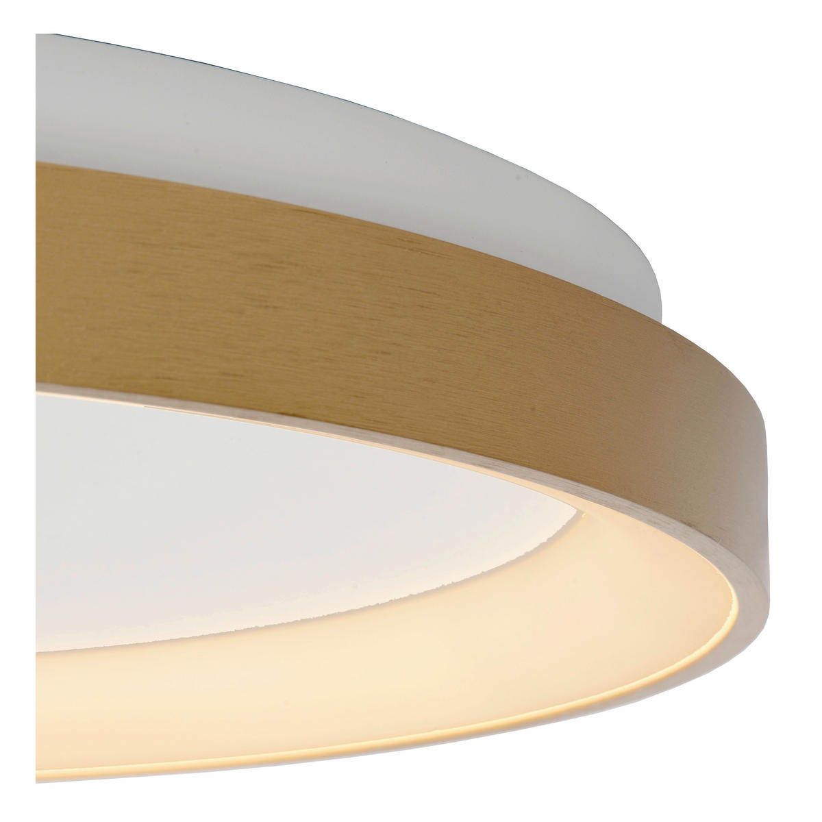 LED-DECKENLEUCHTE Vidal 48/6 cm   - Messingfarben/Opal, Design, Kunststoff/Metall (48/6cm) - Lucide