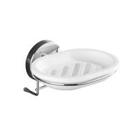 SEIFENSCHALE - Chromfarben/Weiß, Basics, Kunststoff/Metall (13/6/12cm) - Wenko