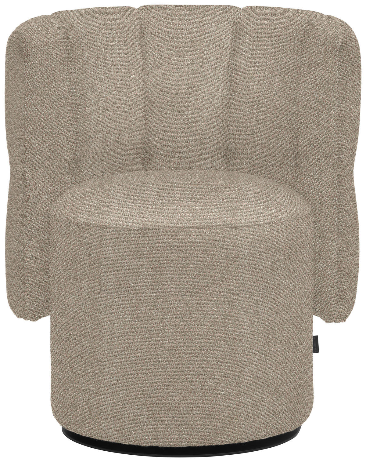 COCKTAILSESSEL Webstoff Braun, Hellrosa  - Hellrosa/Schwarz, Design, Holz/Textil (73/82/62cm) - Belluti