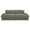 BIGSOFA in Cord Olivgrün  - Schwarz/Olivgrün, MODERN, Kunststoff/Textil (230/85/190cm) - Carryhome