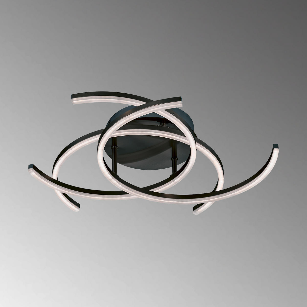 LED-TAKLAMPA Visby 68 cm  - sandfärgad/svart, Design, metall (68cm) - Fischer & Honsel