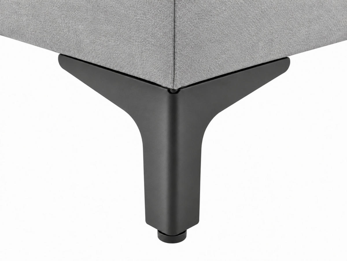 BOXBETT 160/200 cm,  in Taupe, Bettkasten, Topper, H3 + H3 = fest  - Taupe/Schwarz, MODERN, Holz/Textil (160/200cm) - MID.YOU