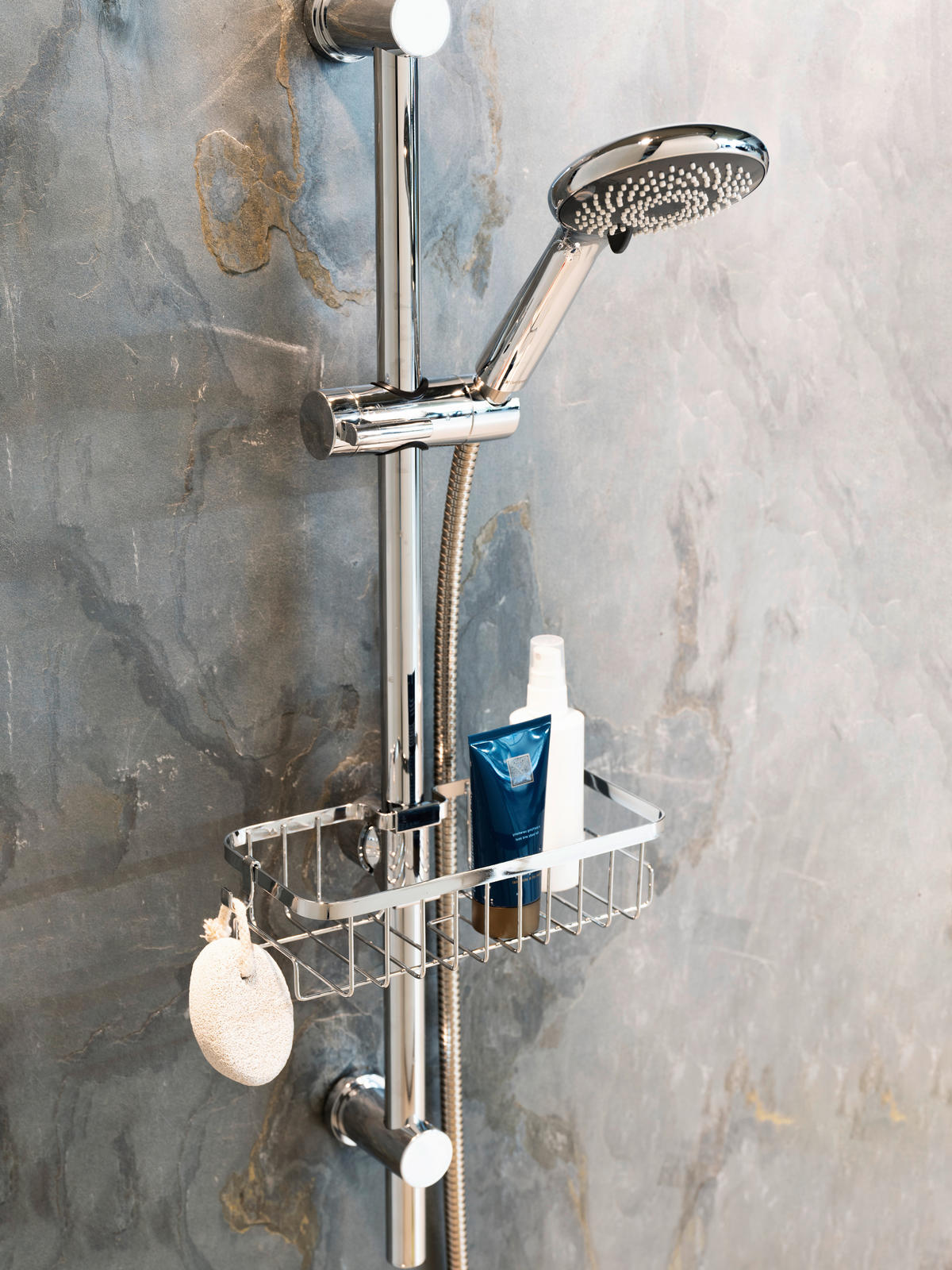 DUSCHKORB - Chromfarben, MODERN, Kunststoff (28,5/4/11,5cm) - Wenko