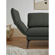 ECKSOFA  in Flachgewebe Grün Armteilverstellung, Relaxfunktion, Drehsitzfunktion  255-365/175-224 cm  - Schwarz/Grün, Design, Textil/Metall (255-365/175-224cm) - Dieter Knoll