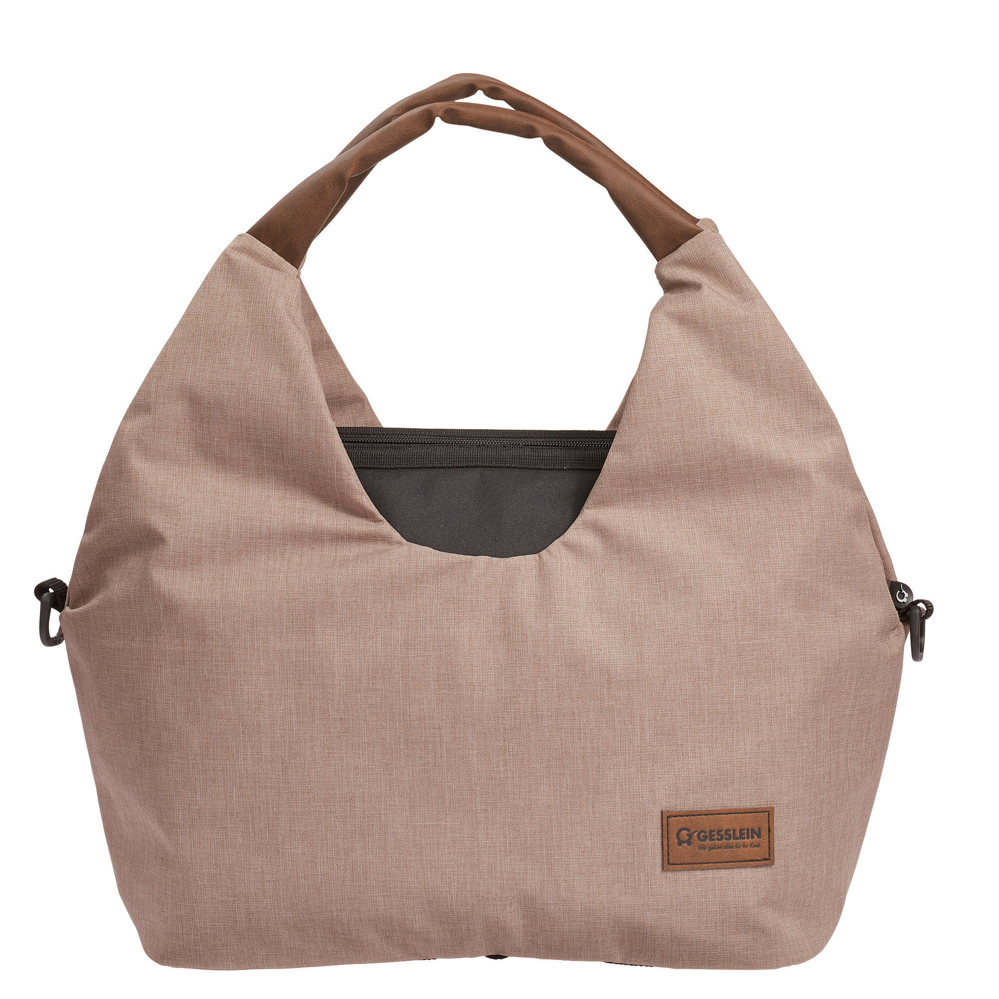 WICKELTASCHE No. 5  - Beige/Mintgrün, Basics, Textil (40/47/17cm) - Gesslein