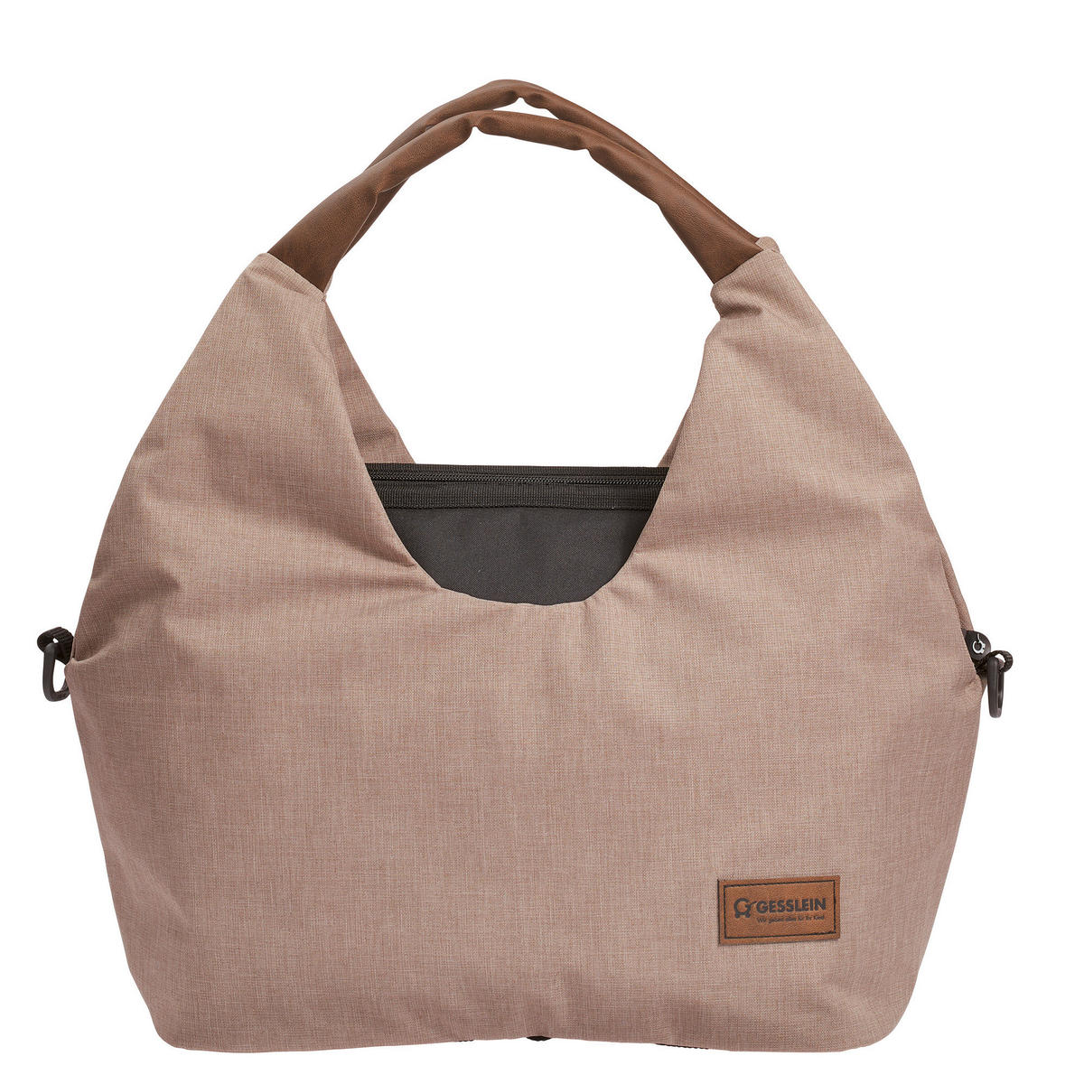 WICKELTASCHE No. 5  - Beige/Mintgrün, Basics, Textil (40/47/17cm) - Gesslein