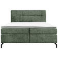 BOXSPRINGBETT 180/200 cm in Mintgrün - Schwarz/Mintgrün, Design, Textil/Metall (180/200cm) - Esposa