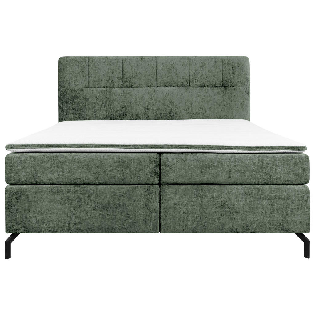 Thumbnail - Esposa Boxspringbett, Mintgrün, Textil, H3 + H4, Höhe ca. 17 cm, 160x200 cm, Stoffauswahl, Topper durchgehend, Matratze ...