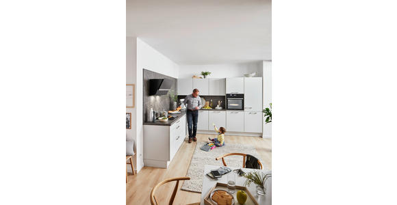 EINBAUKÜCHE   - Grau, Design, Holzwerkstoff - Novel