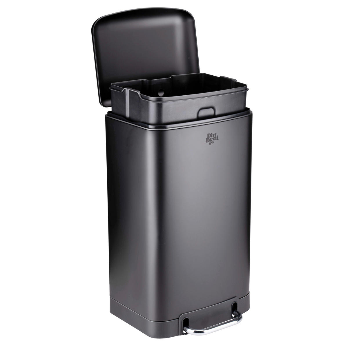 ABFALLSAMMLER 30 l  Metall  - Schwarz, Basics, Kunststoff/Metall (34,5/32,5/61,5cm) - Dirt Devil