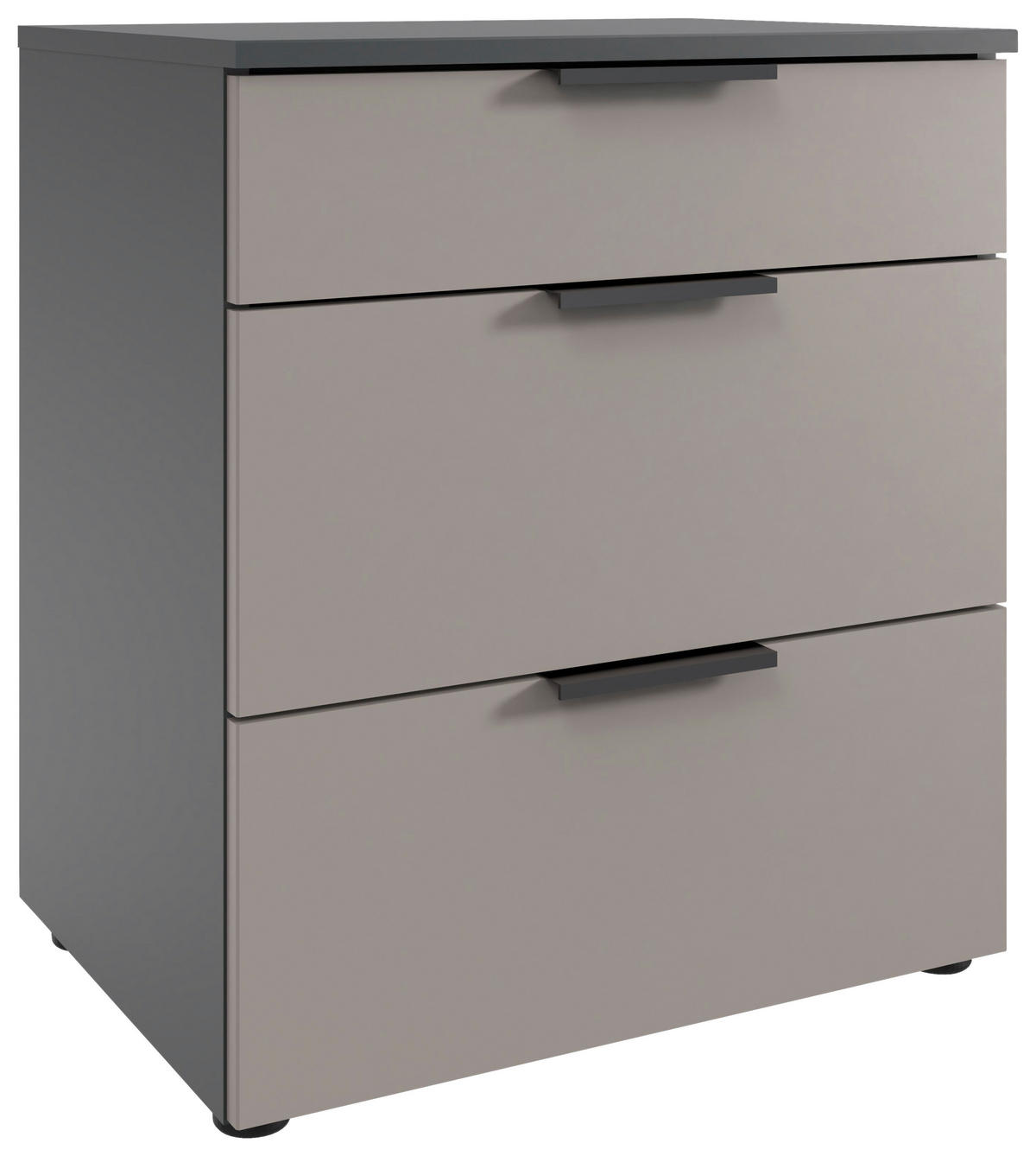 NACHTSCHRANK 54/70/41 cm  - Graphitfarben/Schwarz, Design, Holzwerkstoff/Kunststoff (54/70/41cm) - Boxxx