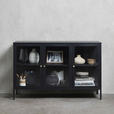 SIDEBOARD Schwarz  132/85/40 cm  - Goldfarben/Schwarz, Trend, Glas/Metall (132/85/40cm) - Xora