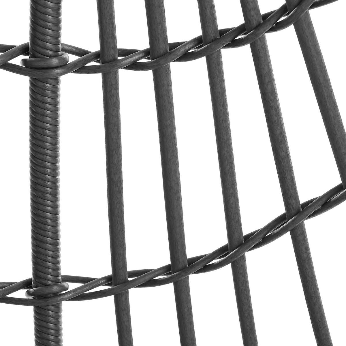 FOTELJA VISEĆA     siva  metal, plastika, tekstil  - siva, Moderno, metal/tekstil (105/124/198cm) - Ambia Garden