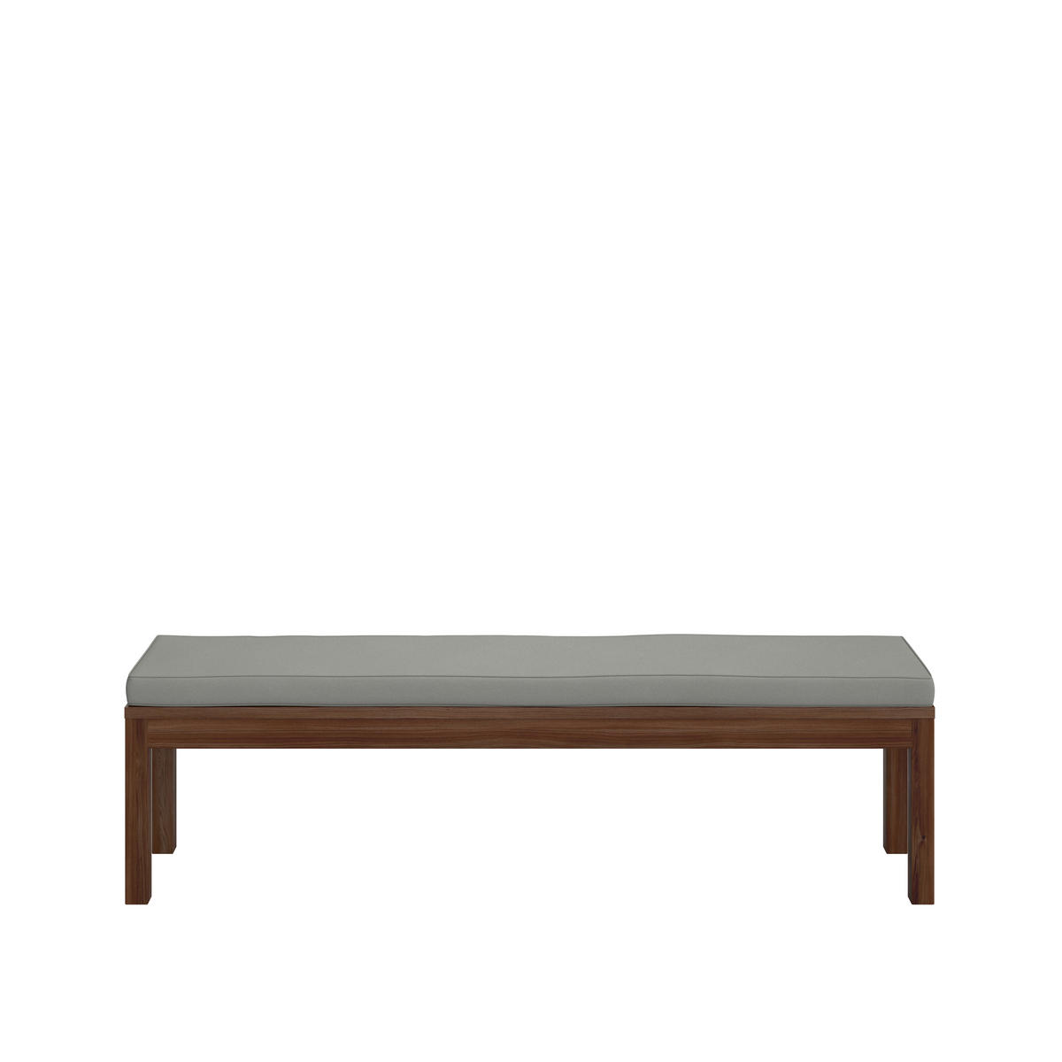 GARTENBANK 160/35/39 cm  in Grau, Teakfarben  - Grau/Teakfarben, MODERN, Holz/Textil (160/35/39cm) - Ambia Garden