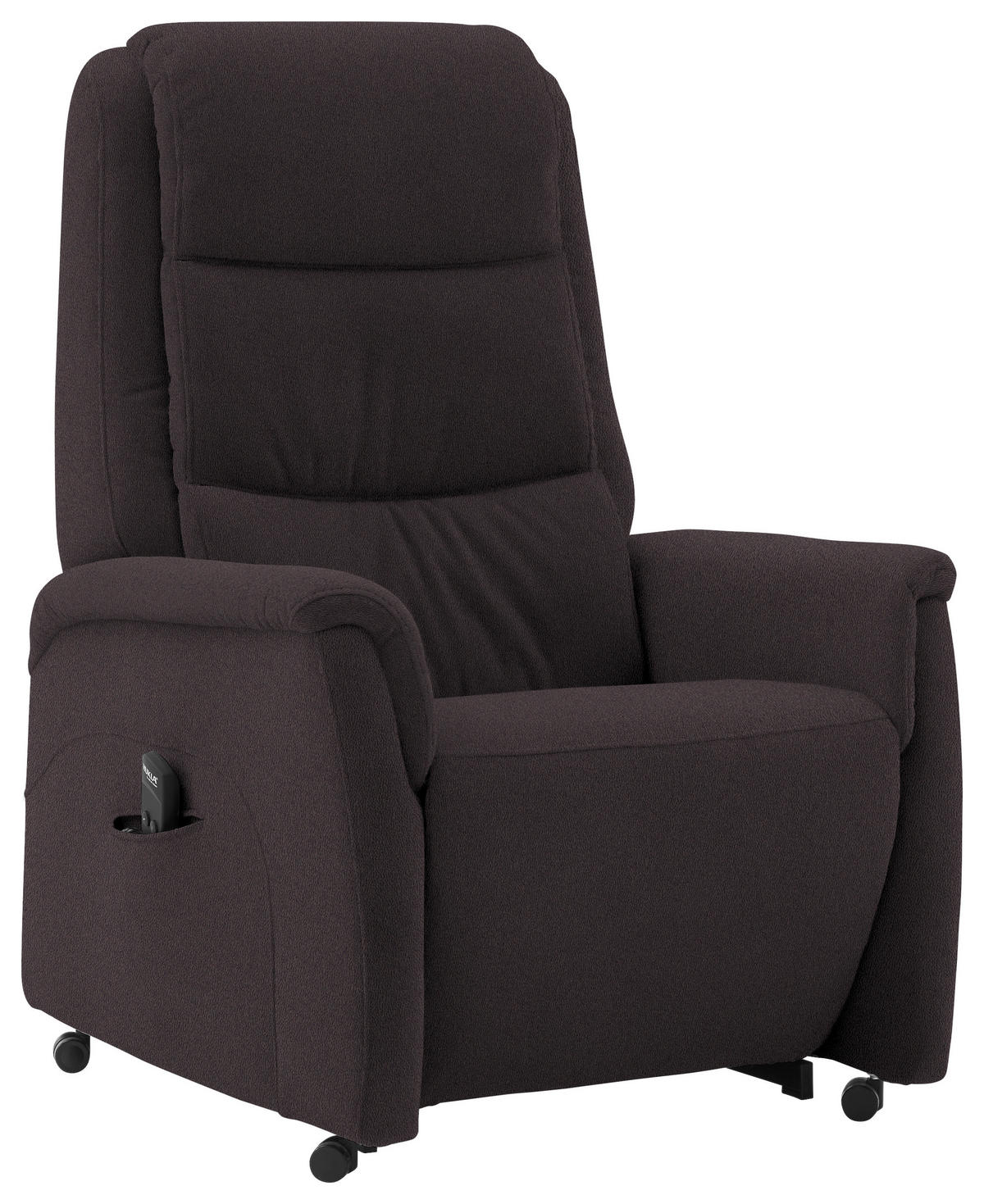 FERNSEHSESSEL Valdera  mit Relaxfunktion, Aufstehhilfe, Rücken echt Mikrofaser Mokka  - Schwarz/Mokka, KONVENTIONELL, Kunststoff/Textil (70/107/88cm) - Livetastic