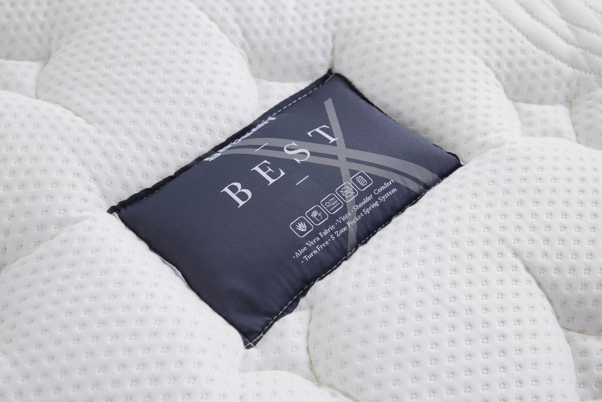 BOXSPRINGMATRATZE - Weiss, Basics, Textil (120/210cm)