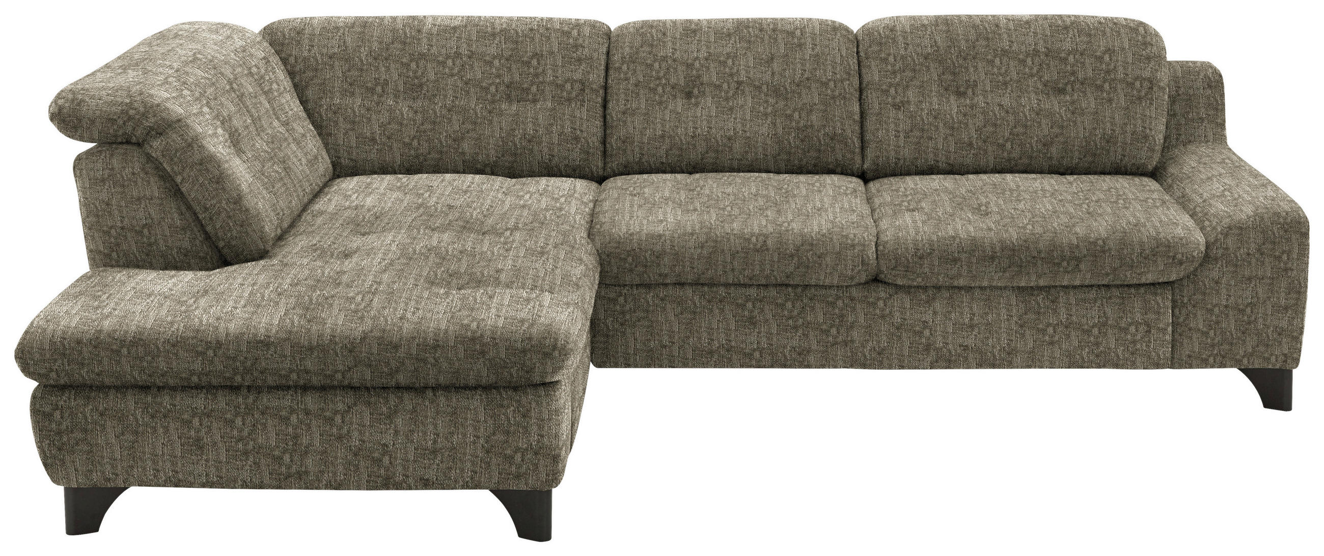 HÖRNSOFFA i chenille olivgrön  - olivgrön/svart, Klassisk, metall/textil (200/281cm) - MID.YOU
