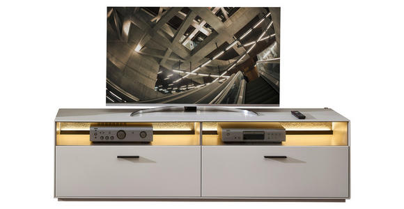 ANBAUWAND 3-teilig  in Anthrazit, Hellgrau, Sahara  285/204/45 cm  - Anthrazit/Hellgrau, Design, Glas/Holzwerkstoff (285/204/45cm) - Novel