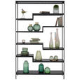 REGAL Schwarz  - Schwarz, Design, Holz/Metall (120/190/30cm) - Ambia Home