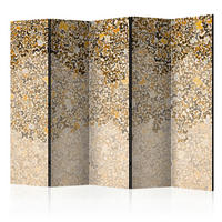 SKÄRMVÄGG  i trä, textil  brun, beige  - beige/brun, Basics, trä/textil (225/172/3cm) - artgeist