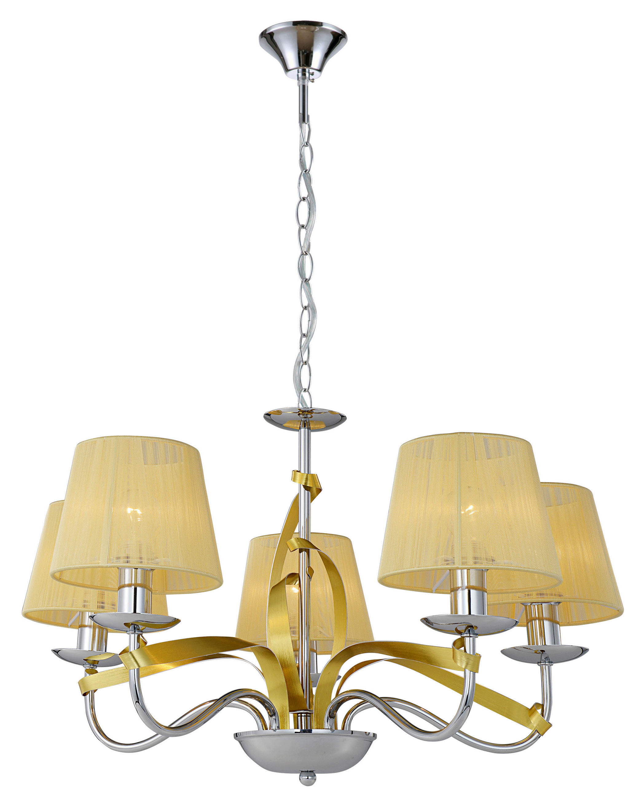 PENDELLAMPA Diva 60/60/100 cm  - kromfärg/guldfärgad, Klassisk, metall (60/60/100cm)