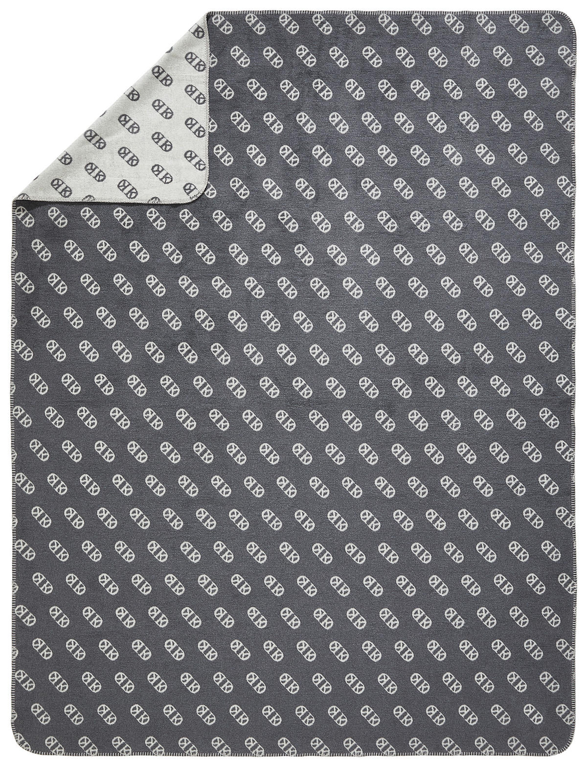 PLÄD BASIC 150/200 cm  - silver/antracit, Design, textil (150/200cm) - Dieter Knoll