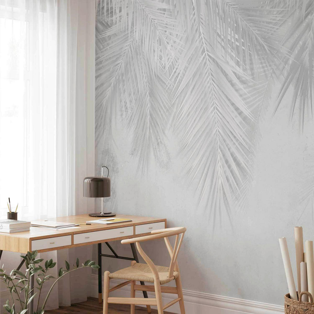 FOTOTAPETE  - Hellgrau, LIFESTYLE, Textil (250/175cm) - artgeist