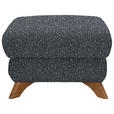 HOCKER Bouclé Dunkelgrau  - Eichefarben/Dunkelgrau, MODERN, Holz/Textil (65/47/65cm) - Valnatura
