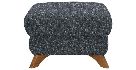 HOCKER Bouclé Dunkelgrau - Eichefarben/Dunkelgrau, MODERN, Holz/Textil (65/47/65cm) - Valnatura