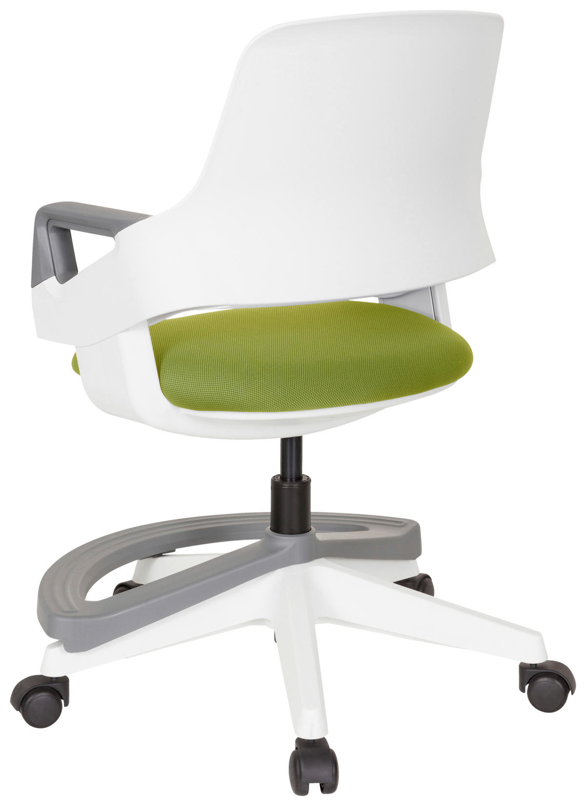 OTOČNÁ ŽIDLE PRO MLÁDEŽ, olivově zelená - šedá/bílá, Moderní, textil/plast (53/80 - 93/60cm) - MID.YOU