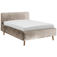 POLSTERBETT 140/200 cm  in Beige  - Eichefarben/Beige, Design, Holz/Textil (140/200cm) - Xora