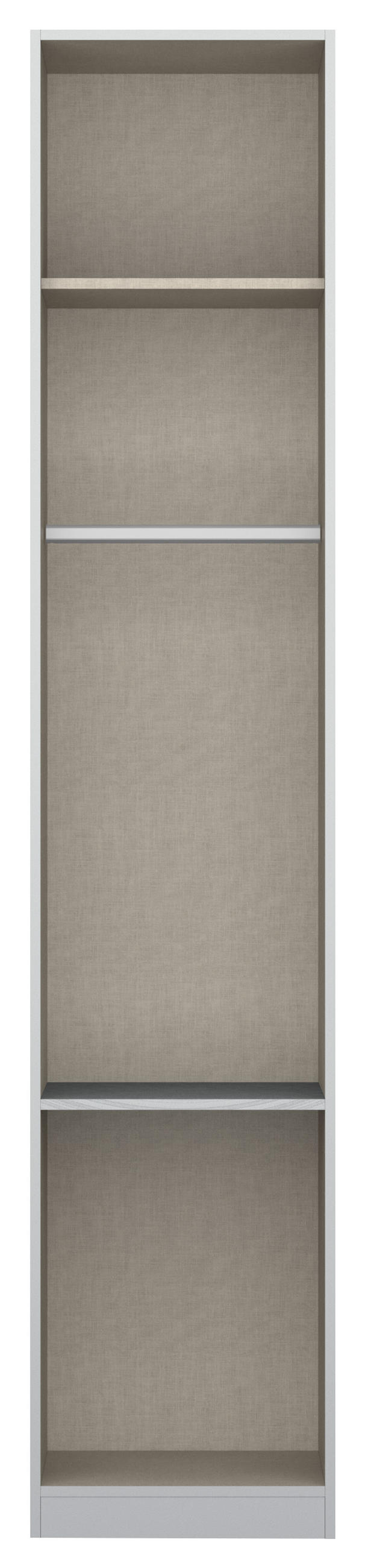 DREHTÜRENSCHRANK in Hellgrau  - Hellgrau/Alufarben, Modern, Holzwerkstoff (47/229/54cm) - Rauch Möbel