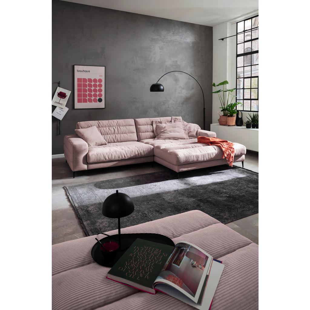 Thumbnail - Dieter Knoll Hockerbank Badia, Rosa, Textil, 1-Sitzer, 90x83x125 cm, Goldenes M, Dgm, Fußauswahl, in verschiedenen Größe...