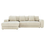 ECKSOFA in Cord Creme  182/302 cm  - Creme/Schwarz, MODERN, Kunststoff/Textil (182/302cm) - Carryhome