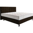 BOXSPRINGBETT 160/220 cm  in Braun  - Schwarz/Braun, KONVENTIONELL, Textil/Metall (160/220cm) - Esposa