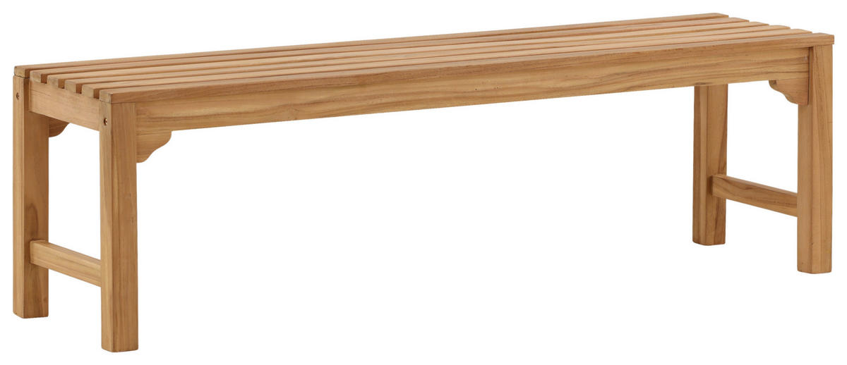 TRÄDGÅRDSBÄNK i teakfärg  - teakfärg, Klassisk, trä (150/45/40cm) - Gardenson