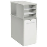 ANSTELLCONTAINER 43,8/115/80 cm  - Platinfarben/Silberfarben, KONVENTIONELL, Glas/Holzwerkstoff (43,8/115/80cm) - Voleo
