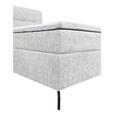 BOXSPRINGBETT 140/200 cm  in Hellgrau  - Hellgrau/Schwarz, Design, Textil/Metall (140/200cm) - Esposa